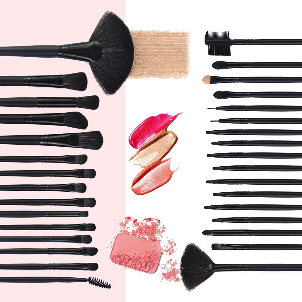 32 Pcs Soft Makeup Brushes Set Beauty Brushes Cosmetic Tools Kit Pouch Eye Shadow Foundation Powder Eyeliner Eyelash Lip Makeup