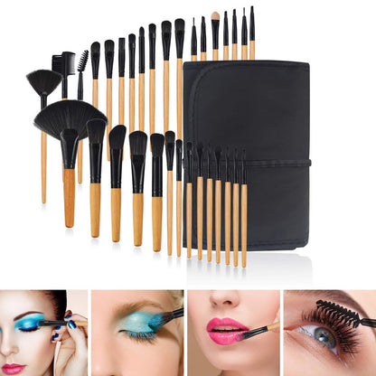 32 Pcs Soft Makeup Brushes Set Beauty Brushes Cosmetic Tools Kit Pouch Eye Shadow Foundation Powder Eyeliner Eyelash Lip Makeup
