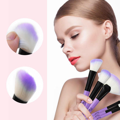 A set of 32 purple makeup brushes; suitable for full makeup; blush; concealer; high gloss; lip brush; and girl's beauty tool (without bag)