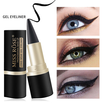 Black Gel Eyeliner Cream Eyeliner Tool Smudge Proof and Waterproof Eyeliner Pencil Matte Black Eye-liner Pencil for Women