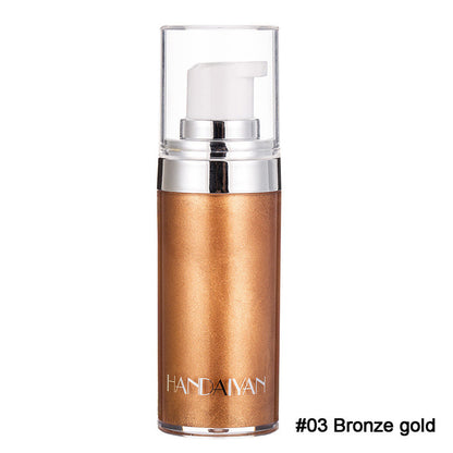 20Ml Spray Vloeibare Highlighter Body Bronzer Olie Mist Hoogtepunt Illuminator Cosmetische Shimmer Gezicht Contour Glitter Bodylotion Nieuwe