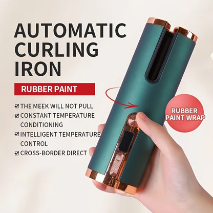 Curling Iron Wireless Automatic Curling Iron For Professional Portable USB Rechargeable Ceramic Hair Iron Curler