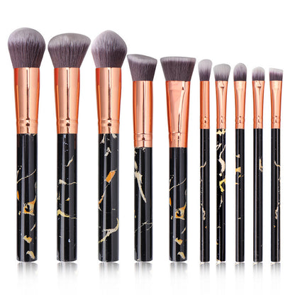 Makeup Brushes Synthetic Foundation Powder Concealers Eye Shadows Makeup 10 Pcs Brush Set