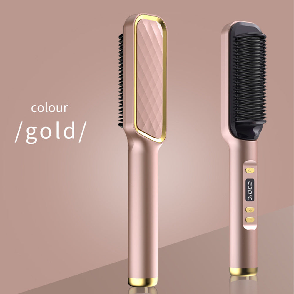 New Comb Hair Straightener Brush PTC Fast Heating Anti-Scald Electric Curly and Straight Perfect for Professional Salon at Home