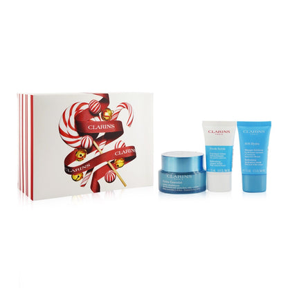 Hydration Essentials Gift Set: Hydra-Essentiel Silky Cream 50ml+ Fresh Scrub 15ml+ SOS Hydra Mask 15ml+ Pouch