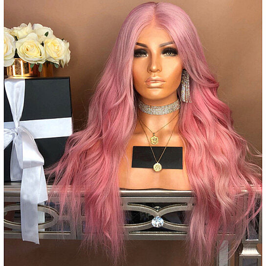 Front Wig Synthetic Realistic Wavy Glueless Hair Replacement Wigs