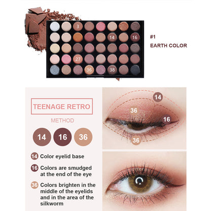 40 Color Rainbow Eyeshadow Palette Makeup Matte Metallic Shimmer Eye Shadow Palettes