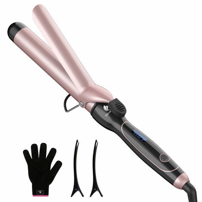 Curling Iron 1 1/2-inch Instant Heat with Extra-Smooth Tourmaline Ceramic Coating, Glove Included