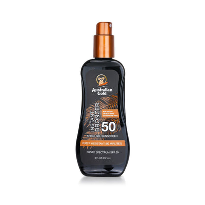 AUSTRALIAN GOLD - Spray Gel Sunscreen SPF 50 with Instant Bronzer A70822 237ml/8oz
