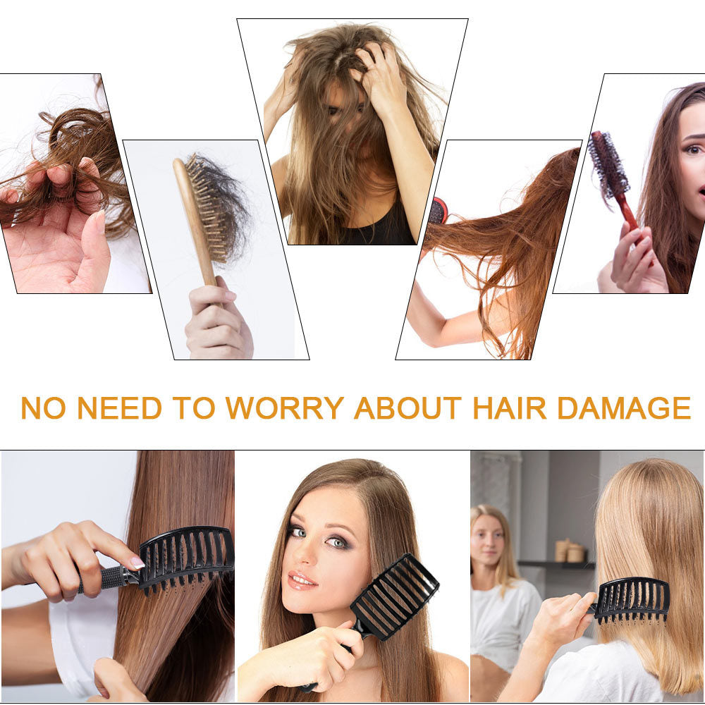 6 Colors brush brosse demelante Women Female Hair Scalp Massage Comb Bristle& nylon Popbrush Hairbrush Detangling Nylon brush