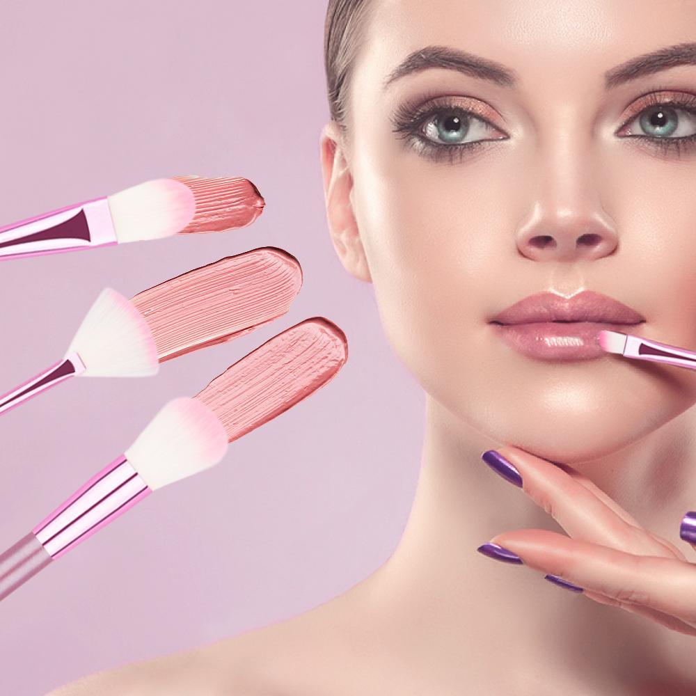 22 Piece Makeup Brush Set,Professional Pink Foundation Eyeshadow Brushes with Storage Bag For Girls
