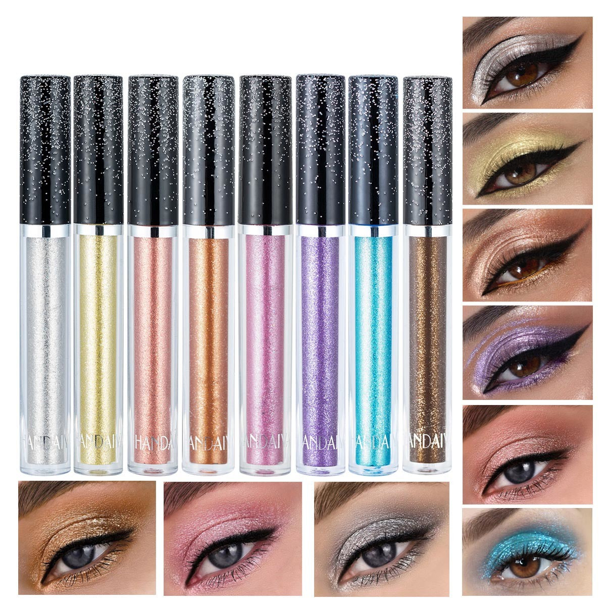 12-Colour Diamond Liquid Psychedelic Pearl Shimmering Sleeper Tear Eyeshadow