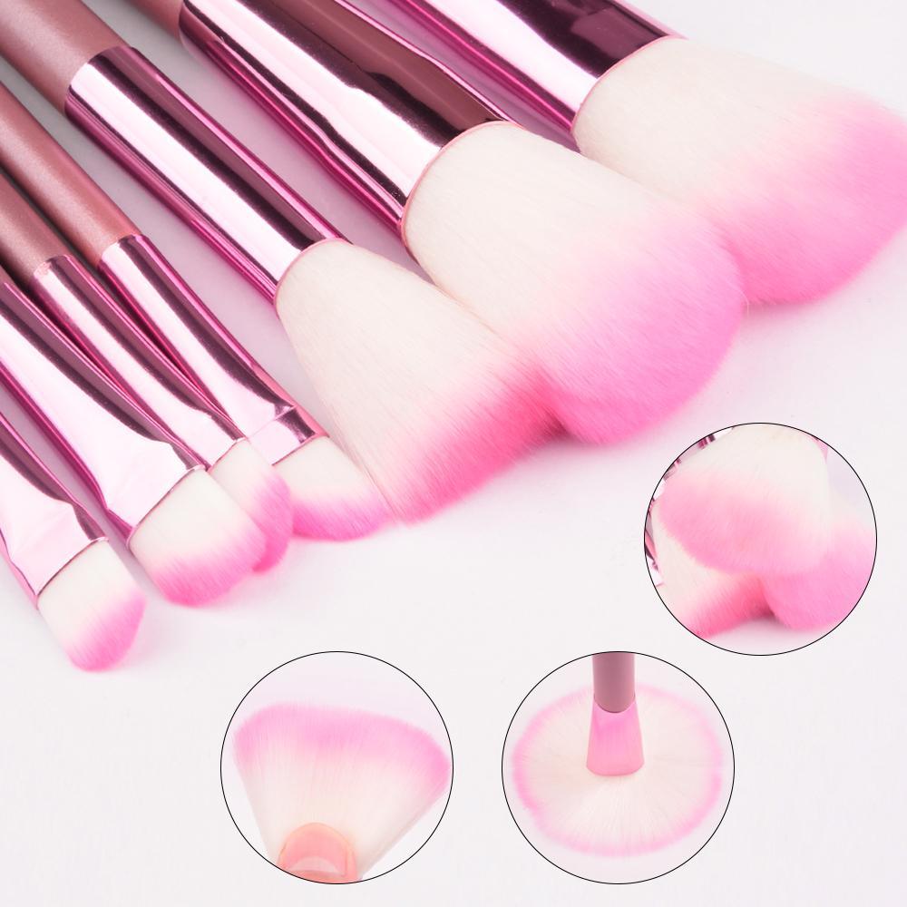 22 Piece Makeup Brush Set,Professional Pink Foundation Eyeshadow Brushes with Storage Bag For Girls