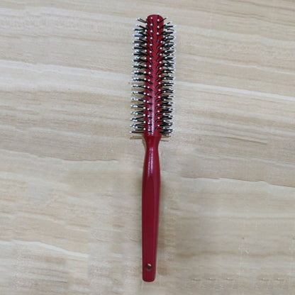 Mythus Wood Round Hair Curly Comb With Ball Tip Anti Static Natural Styling Hair Brush Barber Tool Wood Round Comb