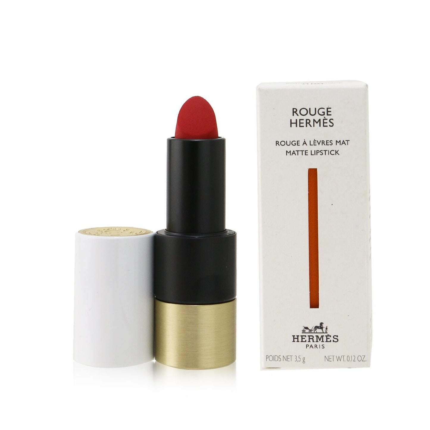 HERMES - Rouge Hermes Matte Lipstick - # 64 Rouge Casaque (Mat) 3.5g/0.12oz