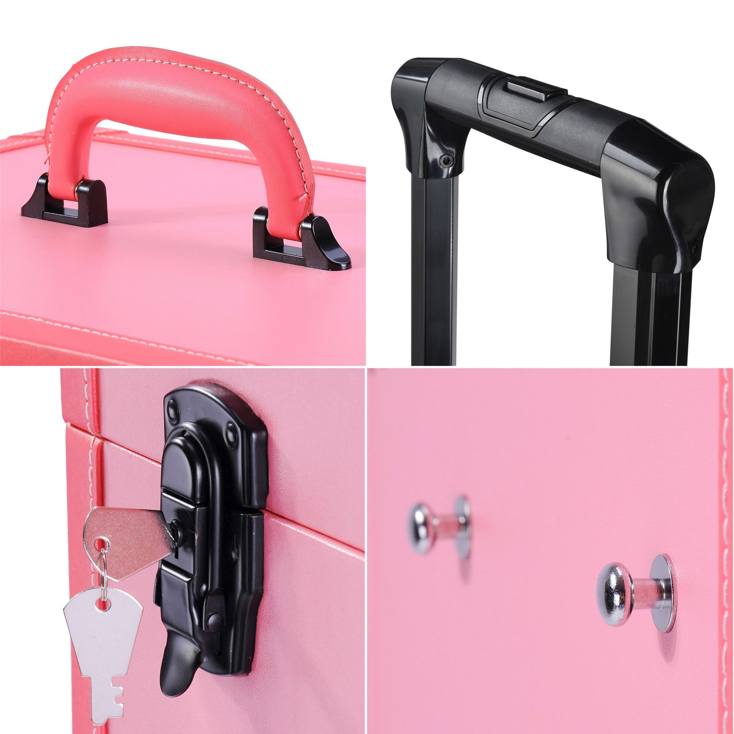 Makeup Case w/ Light Mirror Telescopic Legs