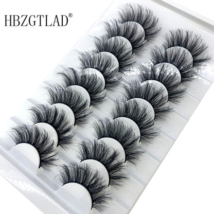HBZGTLAD 2/5/8 Pairs 3D Mink Hair False Eyelashes Natural/Thick Long Eye Lashes Wispy Makeup Beauty Extension Tools