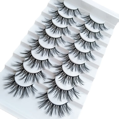 HBZGTLAD 2/5/8 Pairs 3D Mink Hair False Eyelashes Natural/Thick Long Eye Lashes Wispy Makeup Beauty Extension Tools