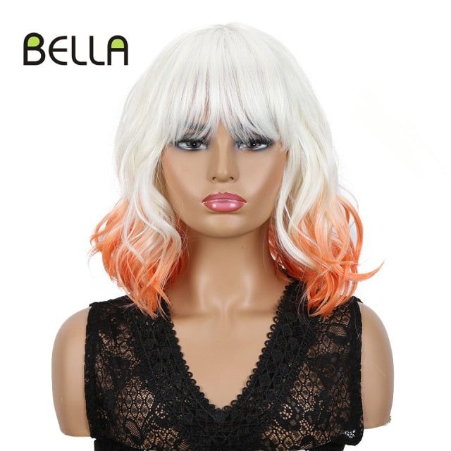 Short Synthetic Curly Bob Wig