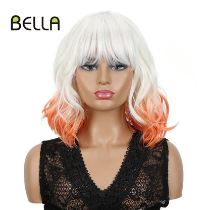 Short Synthetic Curly Bob Wig