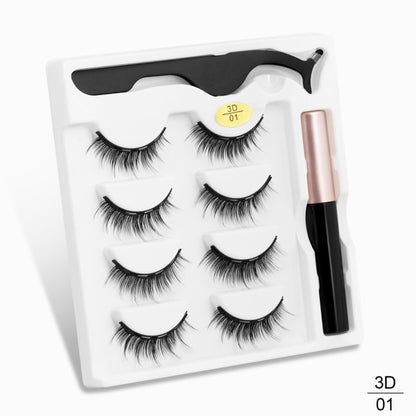 3D Mink Eyelashes with Magnetic Eyeliner
