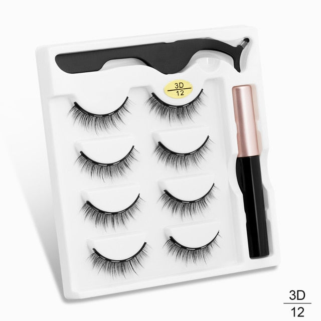 3D Mink Eyelashes with Magnetic Eyeliner