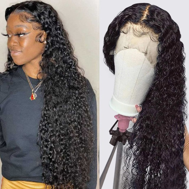 Deep Wave Transparent Ombre Curly Lace Frontal Wig