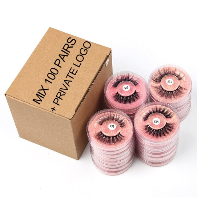 Eyelash Wholesale 4/20/50/100 Pcs 3D Mink Lashes Natural False Eyelashes Reusable Messy Fake Lashes In Bulk Cilios Makeup